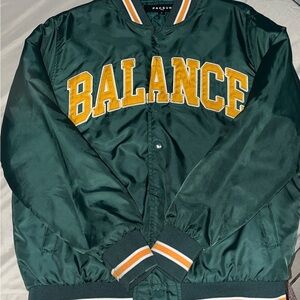 PacSun Green Jacket with Orange Stripe